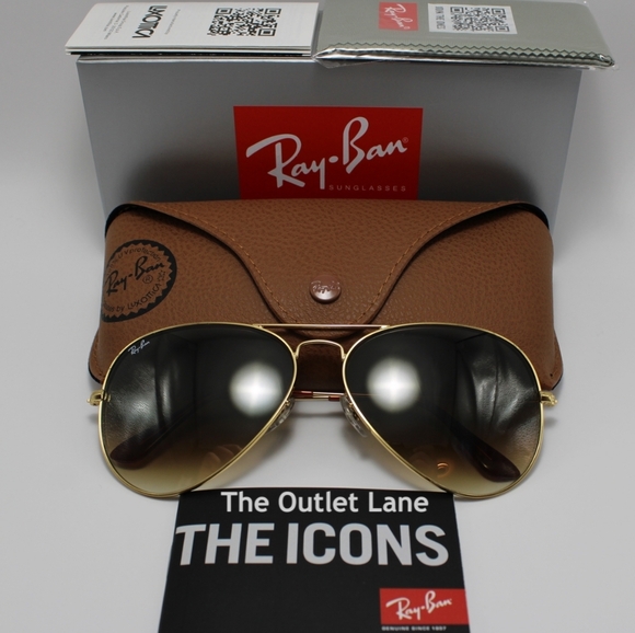 Model Display RayBan Aviator Gradient Brown RB3025 - Picture 5 of 16